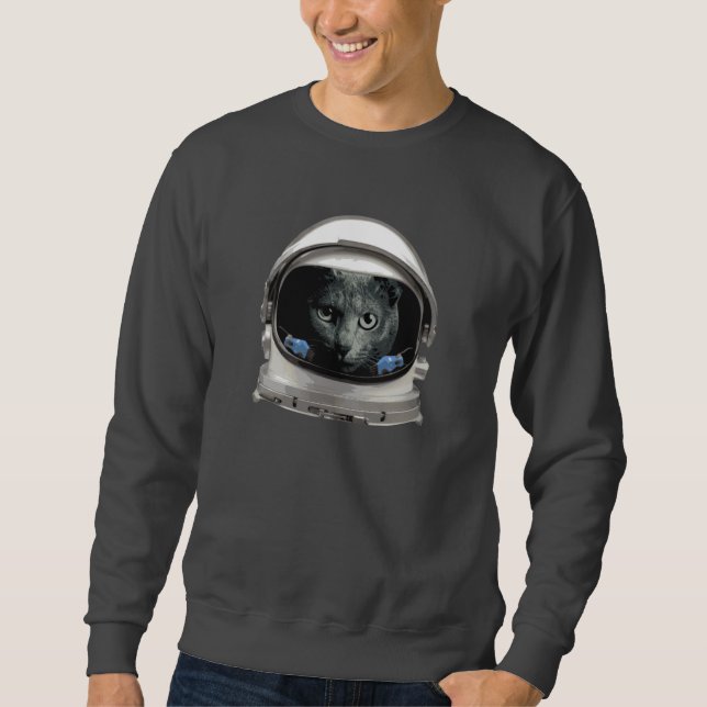 Space Helmet Astronaut Cat Sweatshirt (Front)