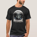 Space Helmet Astronaut Cat T-Shirt<br><div class="desc">This cat boldly goes where no cat has gone before.  Space cat!</div>