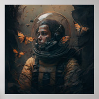 Space Helmet Poster