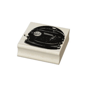 space helmet rubber stamp