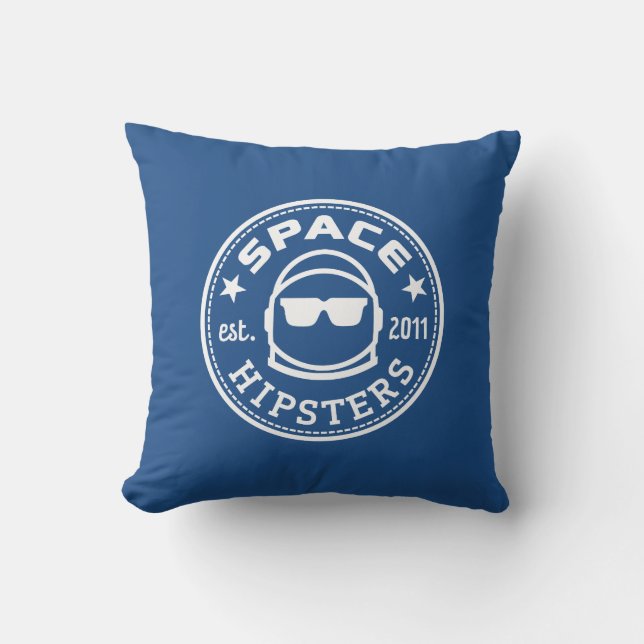 Space Hipsters 16" Throw Pillow (Front)