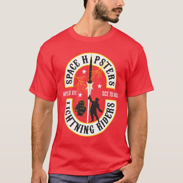 Space Hipsters® Lightning Riders t-shirt (Front)