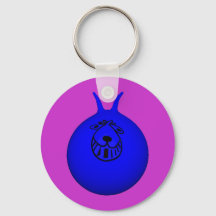 Space Hopper Keyring Blue/Purple
