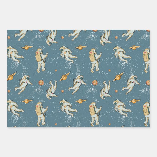 Space Inspired Wrapping Paper (Front)