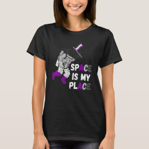 Space Is My Place Galaxy Astronaut Asexual Ace Ase T-Shirt