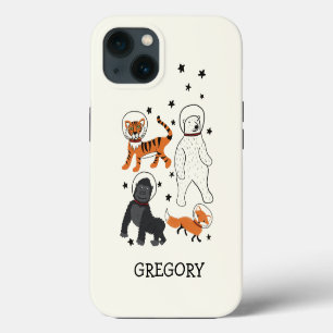 Space is Wild Animal Astronauts Personalised iPhone 13 Case