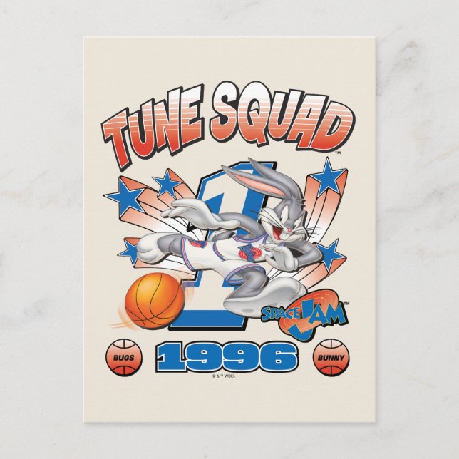 SPACE JAM™ BUGS BUNNY™ #1 Basketball Graphic Postcard (Front)