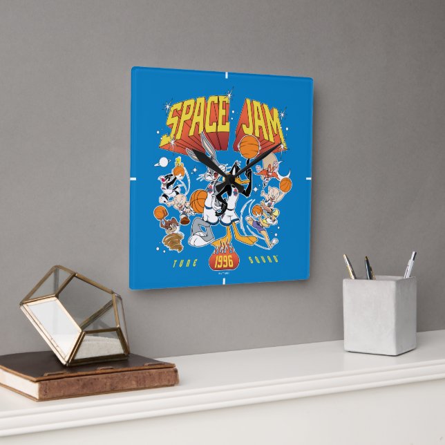 SPACE JAM™ TUNE SQUAD™ 1996 Graphic Square Wall Clock (Office)