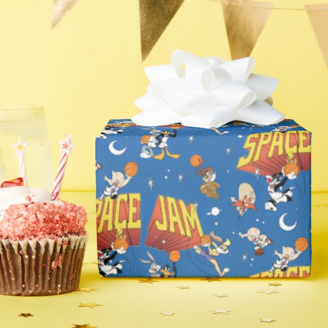 SPACE JAM™ TUNE SQUAD™ Outter Space Pattern Wrapping Paper (Birthday Party)