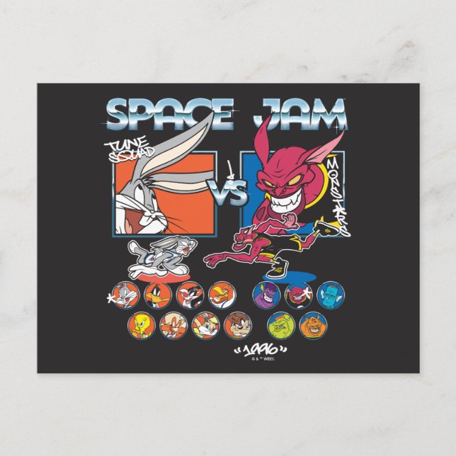 SPACE JAM™ TUNE SQUAD™ VS Monstars Roster Graphic Postcard (Front)