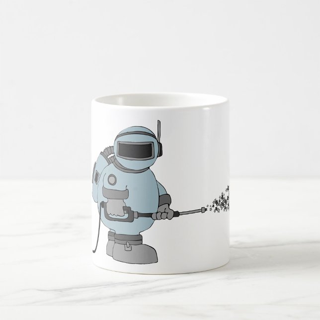 Space Janitor Spraying Stars Sci-Fi Astronaut  Coffee Mug (Creator Uploaded)