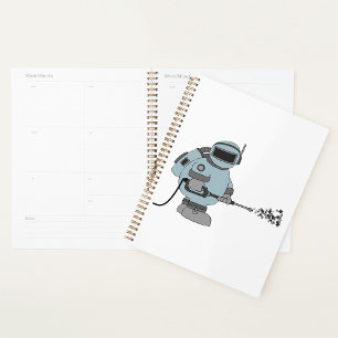 Space Janitor Spraying Stars Sci-Fi Astronaut Planner
