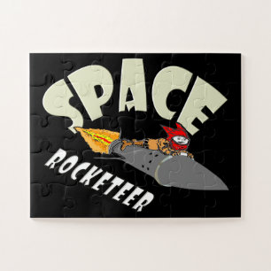 Space journey of a rocketeer jigsaw puzzle