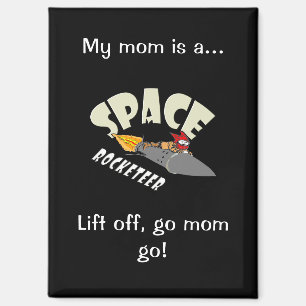 Space journey of a rocketeer  magnet