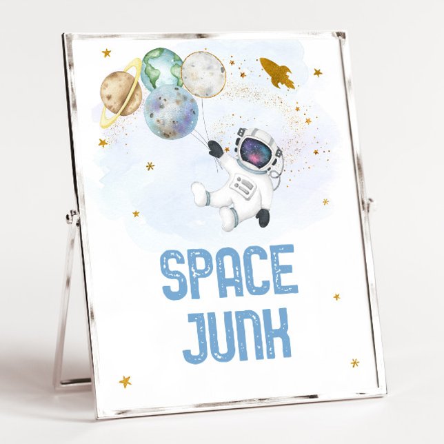 Space Junk Astronaut Space Birthday Snack Sign (Creator Uploaded)