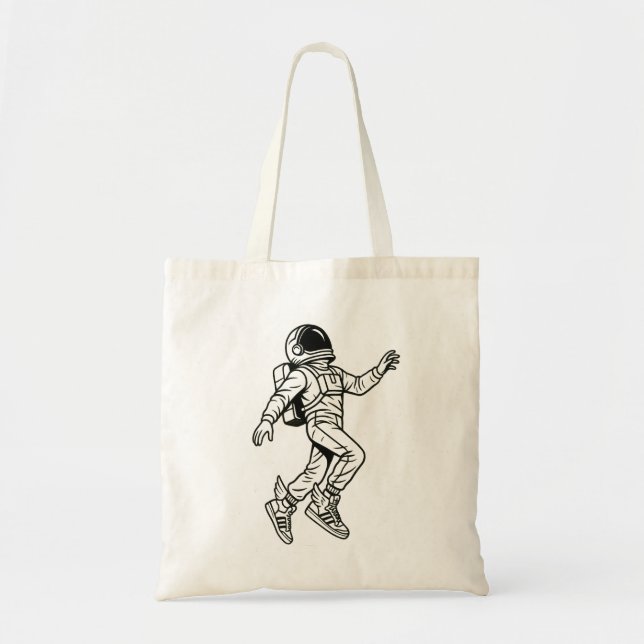 Space Kicks: Winged Astronaut Flight Tote Bag (Front)