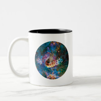Space Kitten Merch Two-Tone Coffee Mug