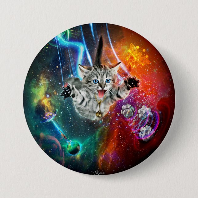 Space kitty button (Front)