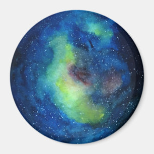 Space Large, 7.6 Cm Round Magnet