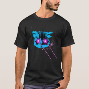 Space Laser Lazer cat in space kitty kitten outers T-Shirt