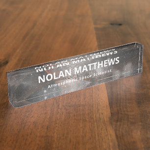 Space Lines Professional Nameplate