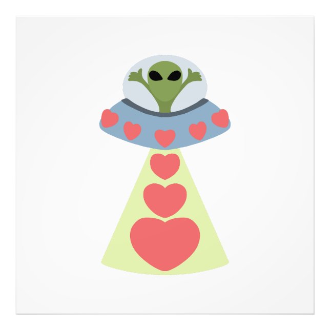 Space Love Alien Valentine Photo Print (Front)