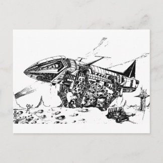 Space mining postcard