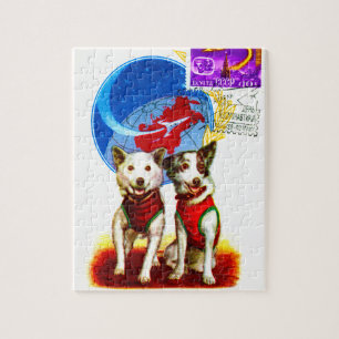 SPACE MISSION DOG ASTRONAUTS JIGSAW PUZZLE