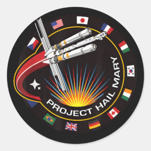 Space Mission Patch Classic Round Sticker