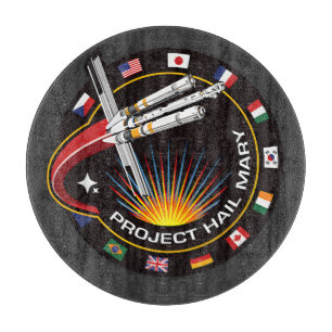 Space Mission Patch Cutting Board