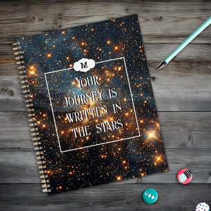 Space Modern Galaxy Monogram Inspirational Planner