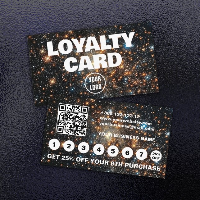 Space Modern Galaxy QR Code Loyalty Card (Creator Uploaded)