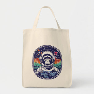 Space Monkey Astronaut Tote Bag