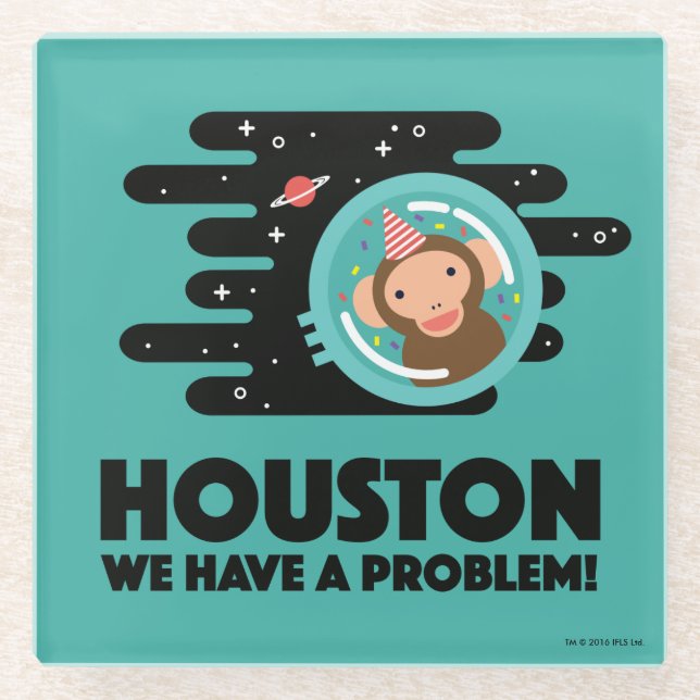 Space Monkey Glass Coaster (Front)