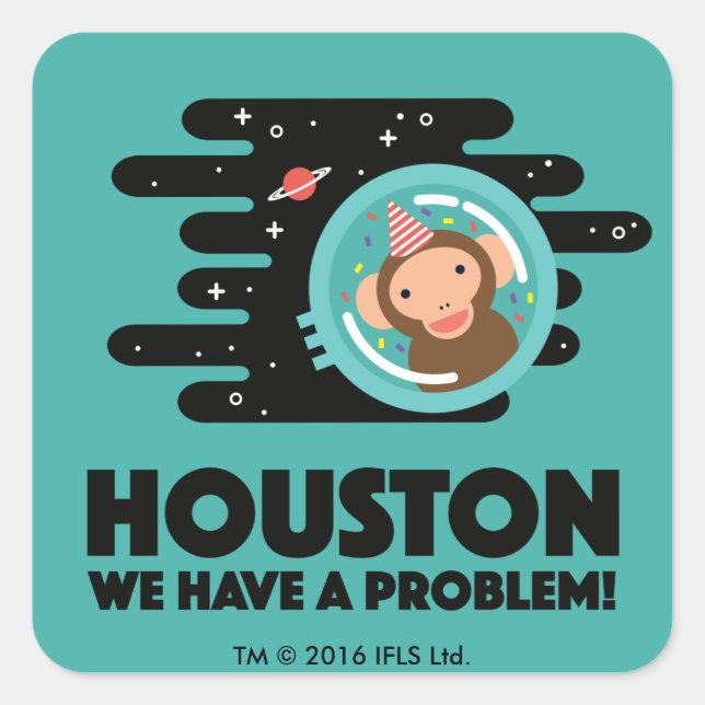 Space Monkey Square Sticker (Front)