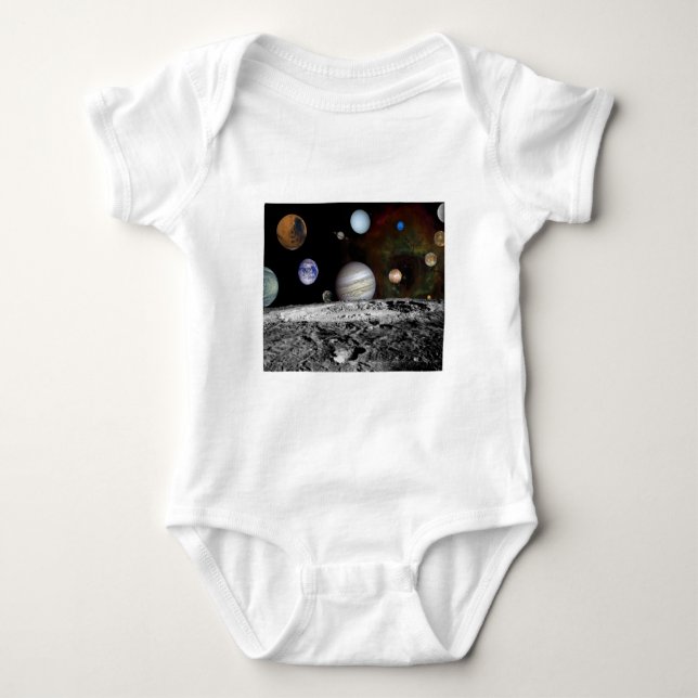 space montage baby bodysuit (Front)