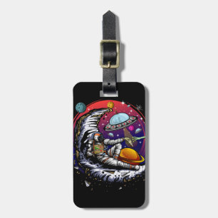 Space Moon Cheese Luggage Tag