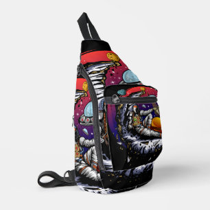 Space Moon Cheese Sling Bag
