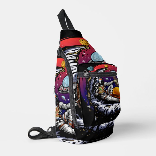 Space Moon Cheese Sling Bag (Left Corner)