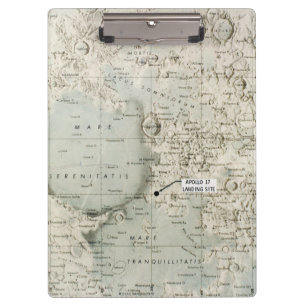 SPACE: MOON MAP, 1972 CLIPBOARD