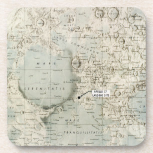 SPACE: MOON MAP, 1972 COASTER