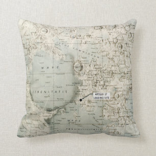 SPACE: MOON MAP, 1972 CUSHION