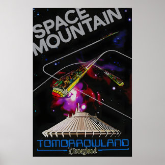 Space Mountain Disneyland Attraction Poster Print