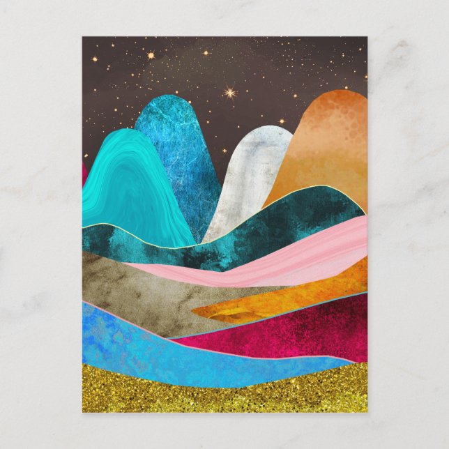 Space Mountains Postcard (Front)
