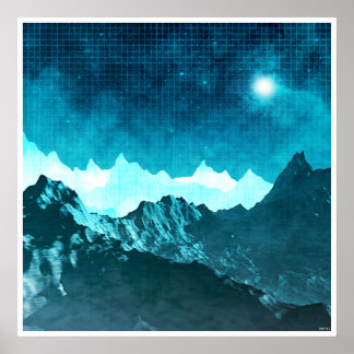 Space Mountains Poster