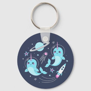 Space Narwhals Key Ring