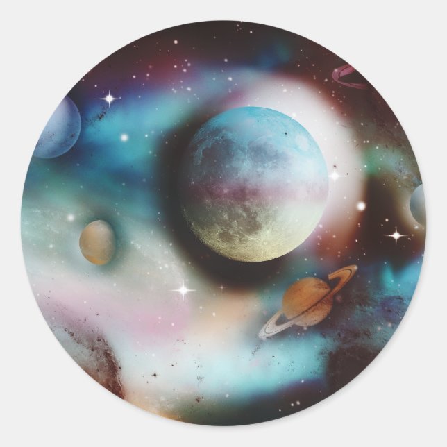 Space Nebula and stars stickers (Front)