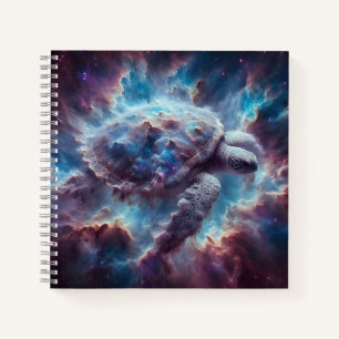 Space Nebula Sea Turtle Notebook