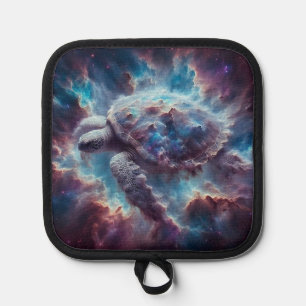 Space Nebula Sea Turtle Pot Holder