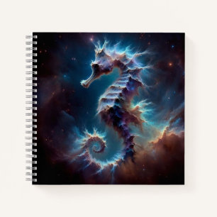 Space Nebula Seahorse Notebook